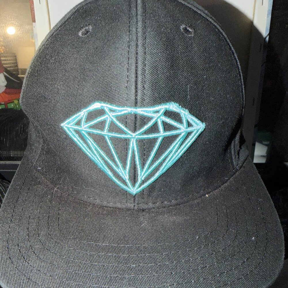 Diamond Supply Co Black Snapback Hat